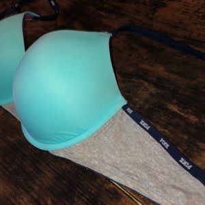 Blue Victoria’s Secret Wear Everywhere Push-up Bra